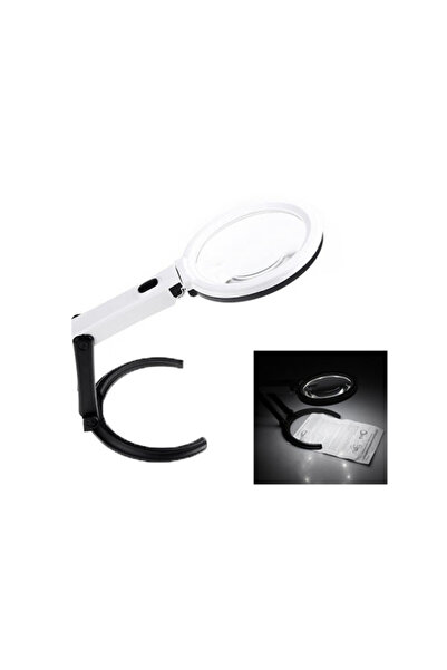 NO BRAND Lupă de birou pentru citit, lupă de mărire 1,8X 138mm, cu 10 LED-uri...