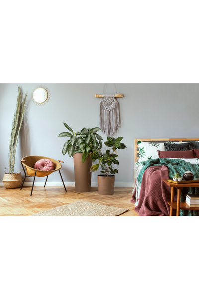 LAMELA BAG Jardinieră Lilia Jumper din lemn + inserție 30 h57 - Lemn natural