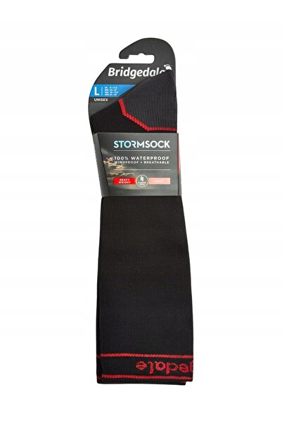 NO BRAND Șosete impermeabile Bridgedale StormSock Heavy Knee - negru/roșu 44-47