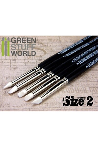 NO BRAND Green Stuff Pensule din silicon Mărimea 2 - Alb 5 buc.