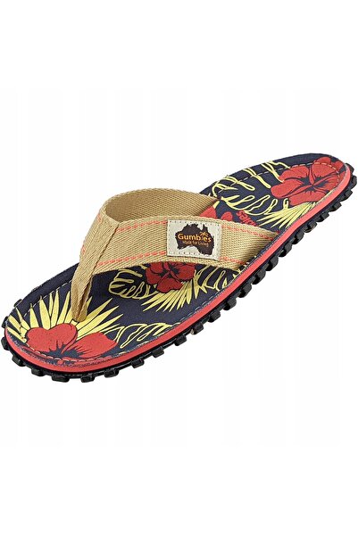 GUMBIES Șlapi din pânză Japaneseki Islander - denim hibiscus 44