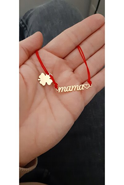 NO BRAND Brățară din șnur MAMA TRIFOI GRAVAT 925