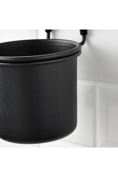 NO BRAND IKEA HULTARP coș de depozitare pentru bară de susținere, NEGRU