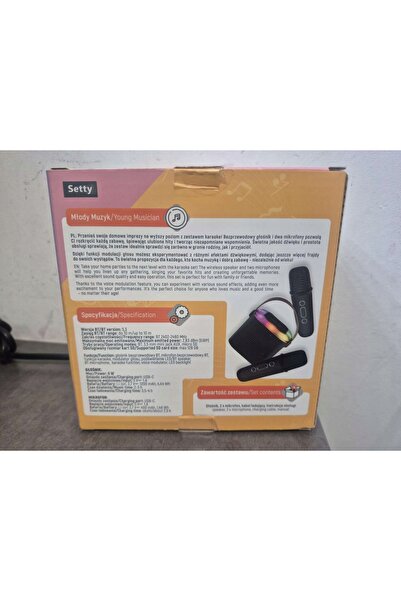 NO BRAND Set de 2 microfoane wireless pentru karaoke pentru copii cu boxă Blu...