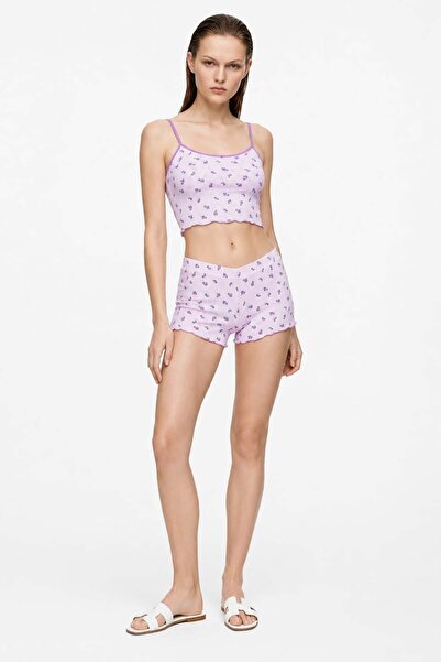 HAKKE Pegasus Floral Pattern Strap Shorts Set
