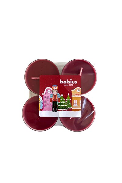 Bolsius Set 4 x 8 Lumanare Pastila,Oras de Iarna, 8 Ore,