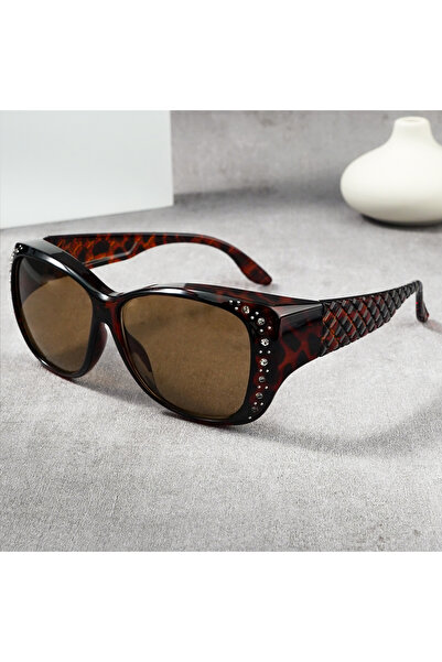 Choice1 TY1227-leopard tea Rhinestone Fit Over Glasses Sunglasses Fashion Sun...