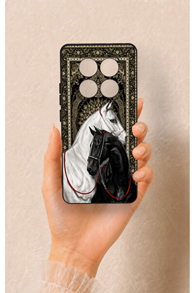 Vip Case Redmi Note 14 Pro 5G Uyumlu Asil Sevgili Atlar Desenli Silikon Kılıf