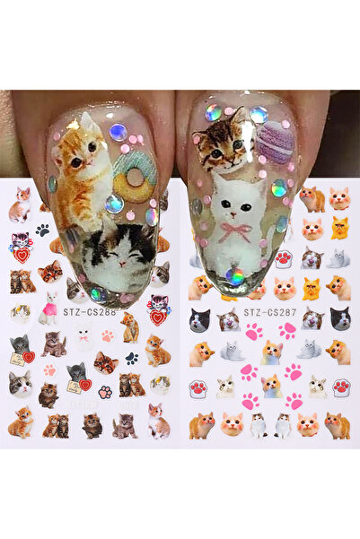 choice2 STZ-CS287-88 Lovely Dog Cat Animal Bunny 3D Korean Cartoon Scrawl Rel...