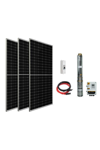 Entech Enerji Entech 110 V Volt 1300 W Watt Dc Pompa 1650 Watt Güneş Paneli Solar Sulama Paket Sistem
