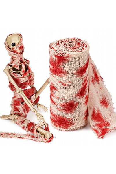 Korbi Bandaj de Halloween însângerat, decorațiune horror 10m