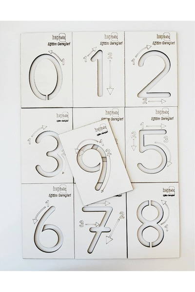 heptex Wooden Numbers Learning Set (10 Numbers)
