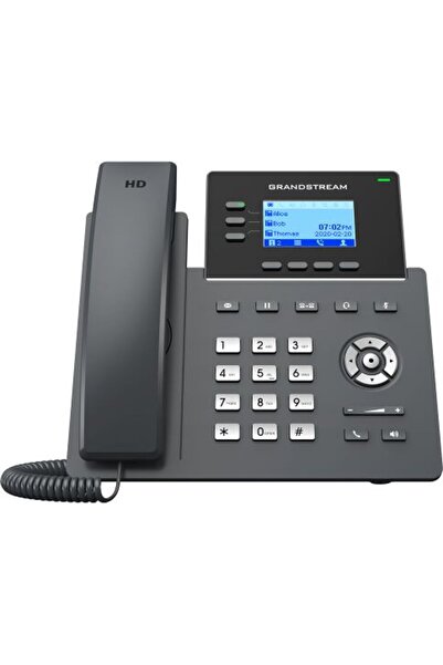 GRANDSTREAM Telefon IP GRP2603P, 6 conturi SIP, 3 linii, PoE, Dark Gray
