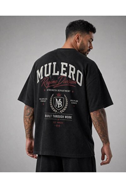 ZAVIXO Oversize Mulero Baskılı T-Shirt Fitness Gym Büyük Sırt Baskılı Streetw...