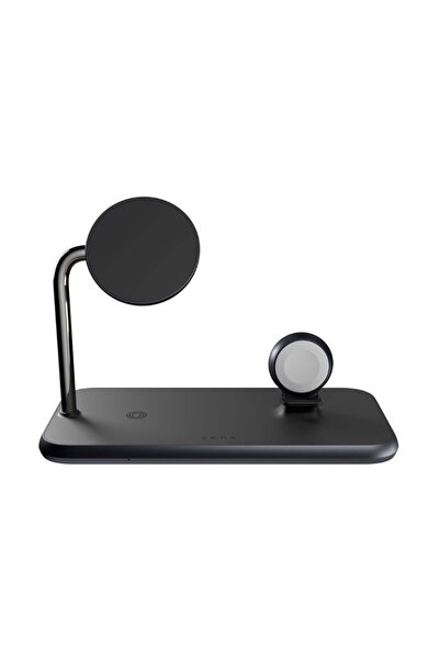 ZENS Stație de Încărcare Wireless Magnetică Aluminium 4 în 1 cu Suport pentru...