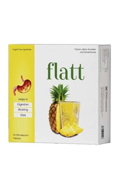 Flatter Flatt Effervescent Tablets for Digestion, Bloating & Gas Relief, 16 C...