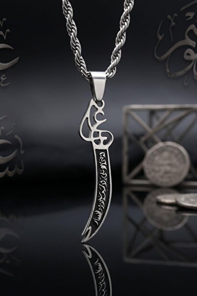 Prestige Hz. Ali Zülfikar Sword Necklace Stainless Steel Chain 902885