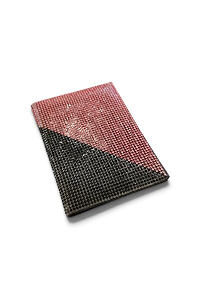 Oto Aksesuarcım Crystal Stone License Container Case Cross Model Black Pink