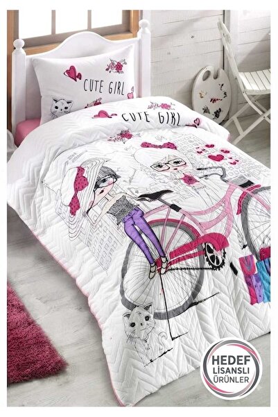 Taç Kristal Kapitoneli Nevresim Takımı Cute Girls Tek Kişilik (Dört Mevsim) %...