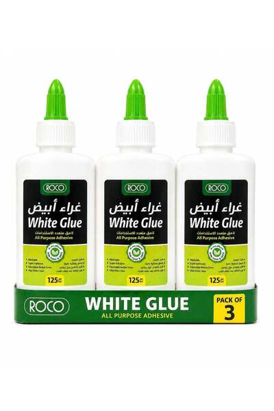 Roco All Purpose Liquid Glue 125ml Pack of 3 – Strong Bond, Clear Drying, Non...