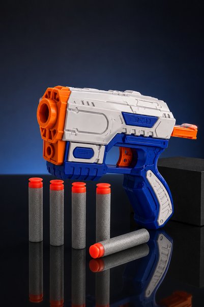Oriva Soft Foam Dart Launching Toy Gun - 4 Darts