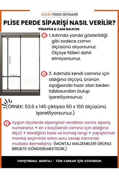 Kidmex Yapıştırma Sistem Dimout Yarı Blackout Antrasit - Ofis Perdesi - Ev Perdesi