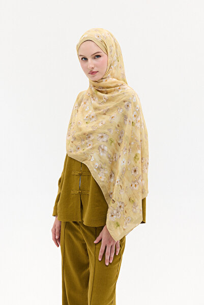 cs camellia scarf Σάλι Freya Rami - Βουτυρόχρωμο