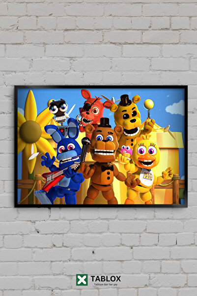 TABLOX Five Nights at Freddys Fnaf Freddy Bonnie Chica Foxy Framed Decorative...