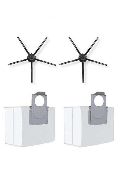 Rovexa Roborock Q7 Max compatibil cu 2 perii laterale negre și 2 saci de praf