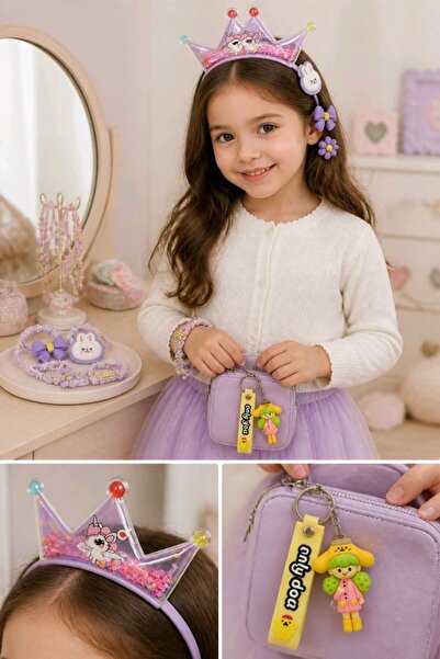 Monalisa Home Six-Piece Children's Buckle Crown and Keychain Set