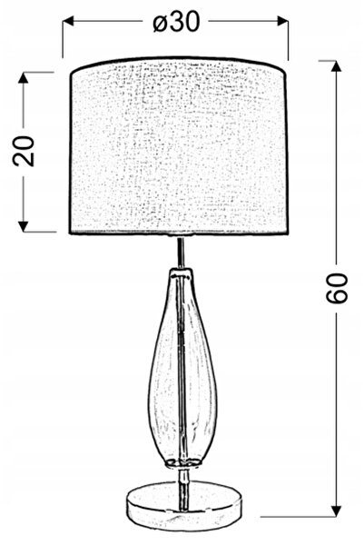 NO BRAND Lampa de masă Candellux MARRONE roz, 60 W