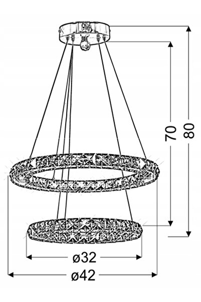 NO BRAND Lampă suspendată Candellux LORDS cu 1 punct de lumină și sursă LED i...
