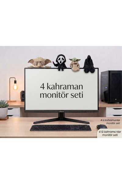 Home ekran monitör süsü seti 4 lü set takım aksesuar