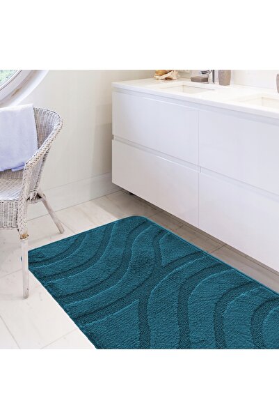 NO BRAND Covorașe de baie cu decupaj, Set Symphony Deep Lake, 50 cm x 80 cm și