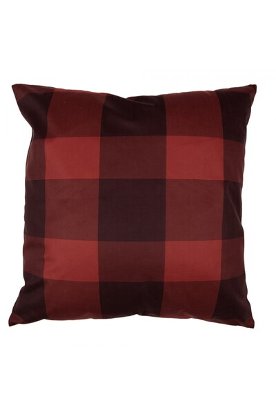 NO BRAND Față de pernă în carouri cu motiv cerb bej 45 x 45 cm