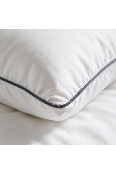 Binna Soft Eco Biyeli Yastık 50x70 cm 600 gr Boncuk Silikon Elyaf Dolgulu - Füme