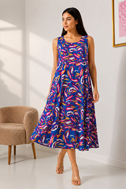 LİKAPA Rochie 2691 de vară, fără mâneci, din viscoză