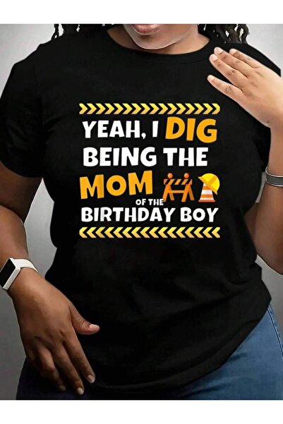 k222 Yeah I Dig Being Mom Of The Birthday Boy Construction Cruise Vacation Tr...