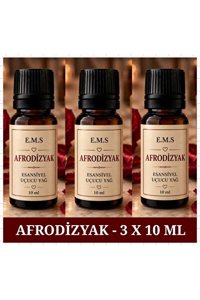 E.M.S AVM 3 X 10 MLAFRODİZYAK Uçucu Yağ Buhurdanlık Yağı Difüzör Esansı Oda K...