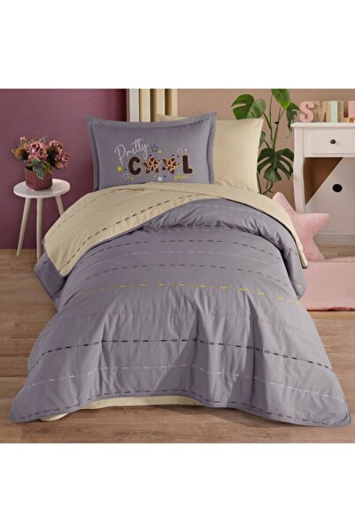 DENİZLİ ÇEYİZ Clasy Single Ranforce Cotton Bedspread Set Pretta