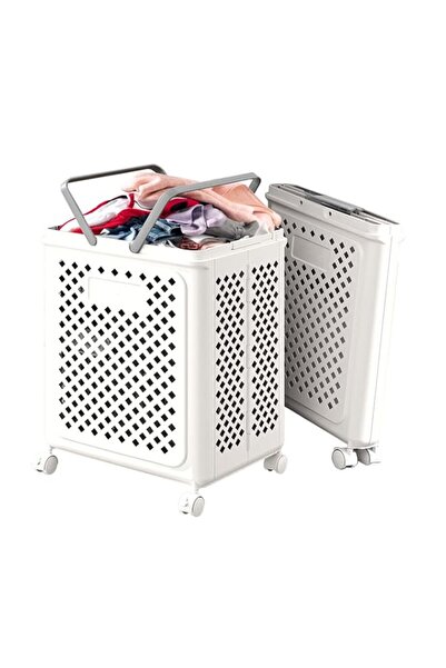 Generic Angju Rolling Folding Laundry Basket,Laundry Hamper with Wheels and H...