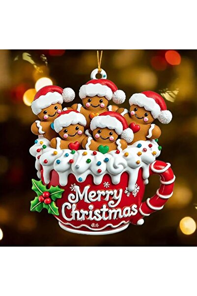Generic Brand Christmas Decoration, Personalized Gingerbread Family Ornament ...