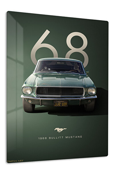 Emesa Art 1968 Bullitt Mustang Metal Wall Art
