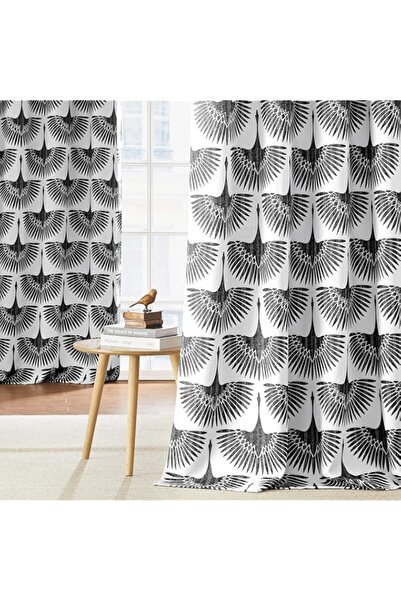 Generic KGORGE Geometric Print Curtains Blackout - Floral & Animal Pattern Wi...
