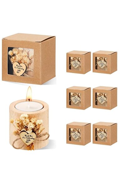 Generic Rustic Wooden Candle Holders - Bridal Shower Favors, Party Gifts, Woo...
