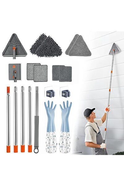 Generic 79Inches 3-in-1 Wall Mop Cleaner, Detachable Long Handle Window Clean...
