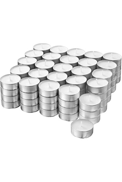 Generic Brand 100-Pack Unscented White Tea Light Candles, Smokeless, Dripless...
