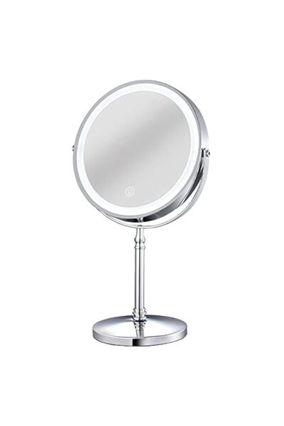 Generic Brand Lighted Makeup Mirror, 8" Rechargeable Double Sided Magnifying ...