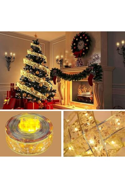 Generic Brand Yoawllty 2Pcs Christmas Ribbon Lights, Christmas Tree Ribbon Li...