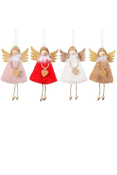 Generic NUOBESTY 4pcs Christmas Ornament Angel Shape Creative Plush Adorable ...